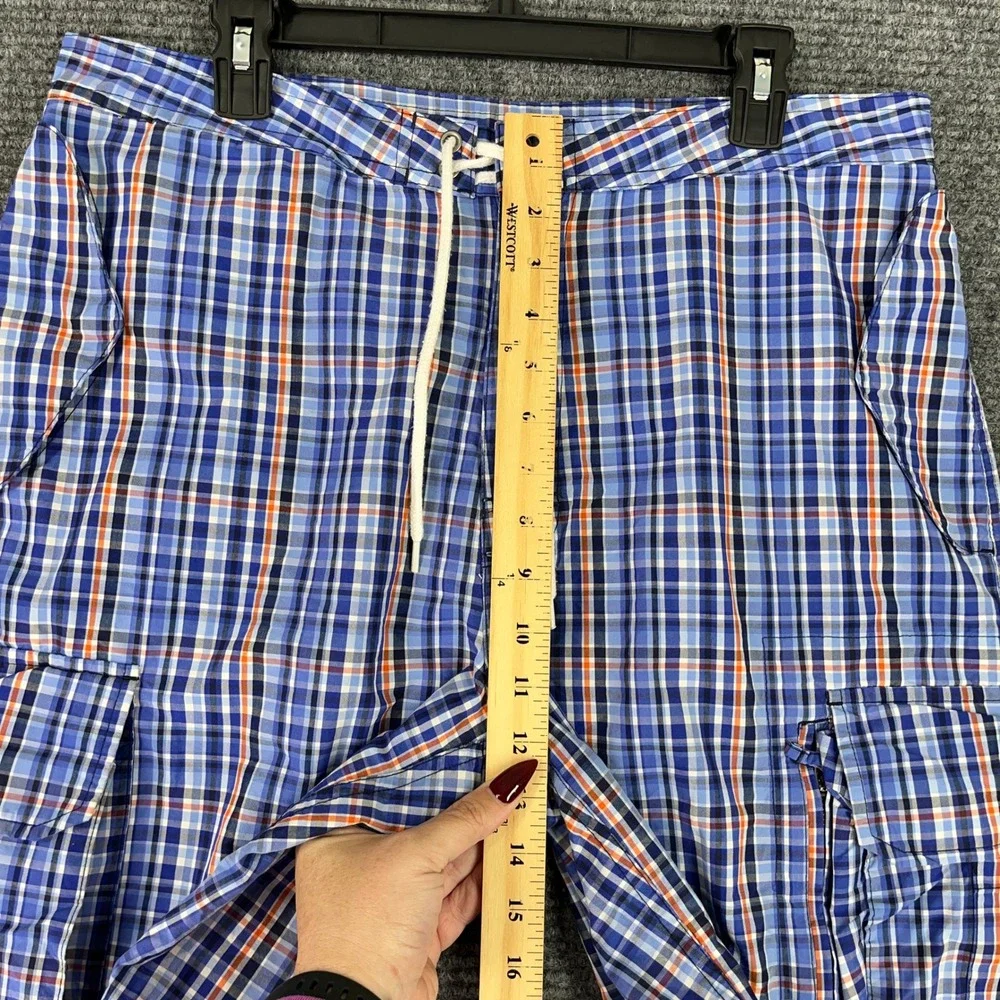 Polo‎ Ralph Lauren Plaid Cargo Shorts Swim Trunks 34 Mens